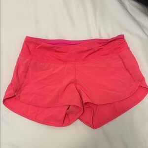Women's Lululemon Hot Pink Athletic Speed Up Shorts Size 4 Inseam 2.5 inch